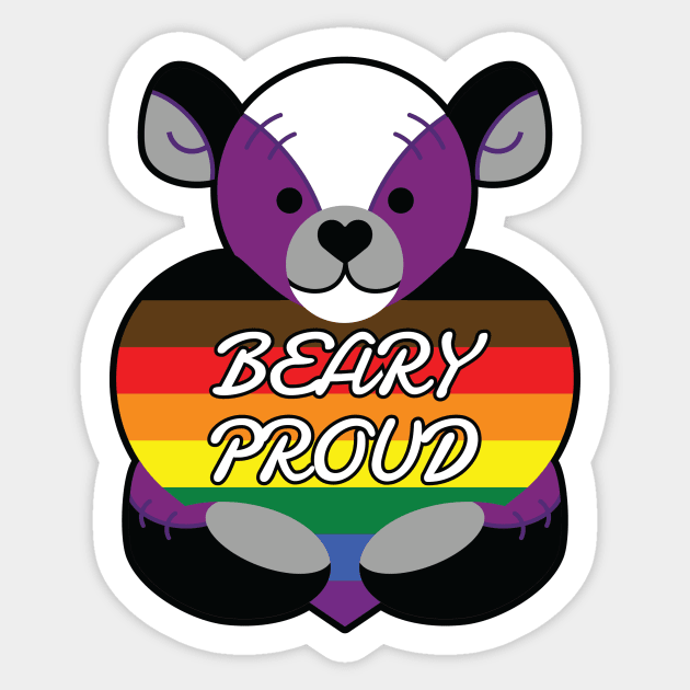 Beary Proud - Ace Sticker by TheBrigeedaRocks